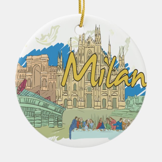 Adorno De Cerámica Milano (Frente)
