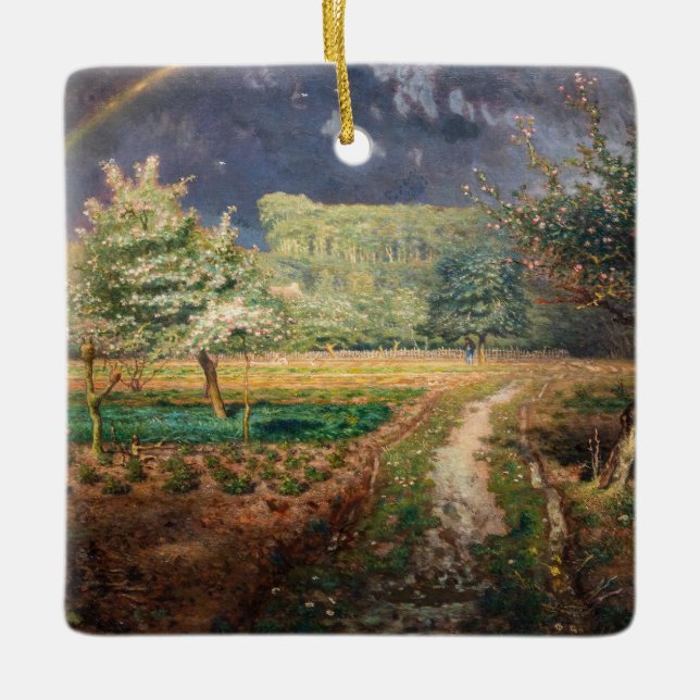 Adorno De Cerámica Millet Jean-Francois - Primavera en Barbizon (Anverso)