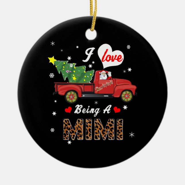 Adorno De Cerámica Mimi Lover| Me Encanta Ser Un Árbol De Navidad Mim (Frente)