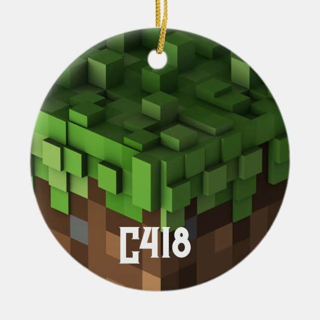 Adorno De Cerámica Minecraft C418 (Frente)