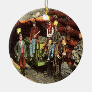Adorno De Cerámica Mineros de carbón 1905