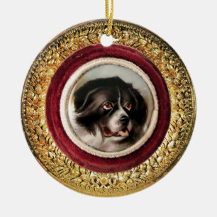 Adorno De Cerámica MINIATURA RETRATOS DE PERROS EN Terranova
