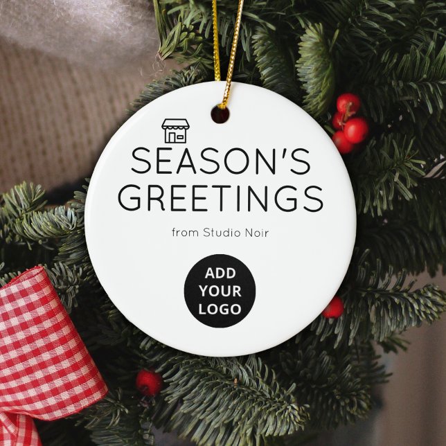 Adorno De Cerámica Minimal Black & White Boutique Ornament (Subido por el creador)