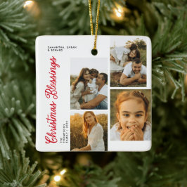 Adorno De Cerámica Minimal Christmas Blessings Script Family 6 Photos