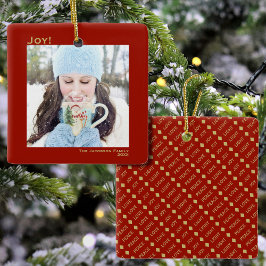 Adorno De Cerámica Minimalista alegría Navidades simples foto de fest