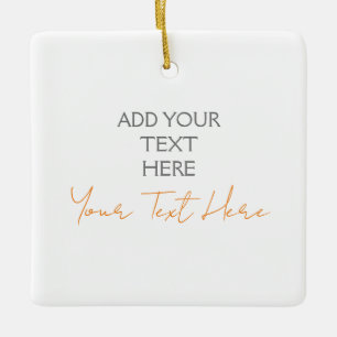 Adorno De Cerámica Minimalista Moderno Personalizado Texto Plano