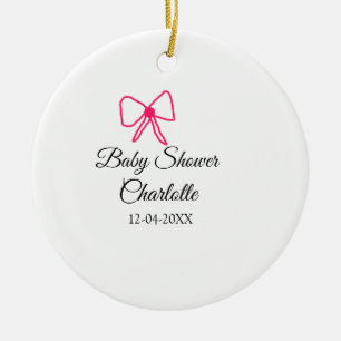 ADORNO DE CERÁMICA MÍNIMO DE FECHA DE AÑADIDA DE NOMBRE DE BABY SHOWE