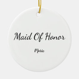 Adorno De Cerámica MÍNIMO SENCILLO añada su nombre personalizado dama