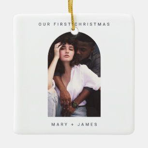 Adorno De Cerámica Mínimo simple moro y foto casada