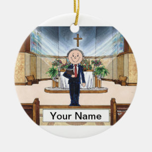 Adorno De Cerámica Ministro - Hombre