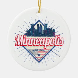 Adorno De Cerámica Minneapolis Minnesota Estados Unidos Skyline