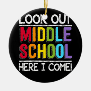 Adorno De Cerámica Mira la escuela media aquí