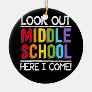 Adorno De Cerámica Mira la escuela media aquí