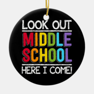 Adorno De Cerámica Mira la escuela media aquí