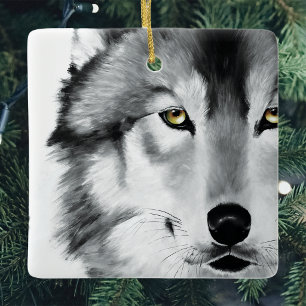 Adorno De Cerámica Mirada de lobo