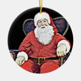 Adorno De Cerámica Mirando a Santa