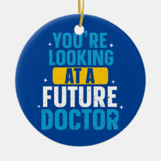 Adorno De Cerámica Mirando al futuro estudiante de medicina Médica