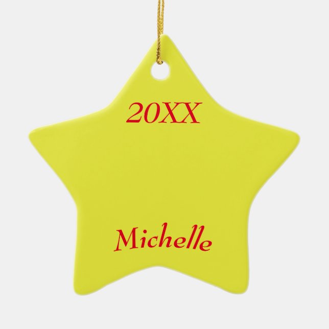 Adorno De Cerámica Mis Navidades Star Gift Keepsake (Frente)