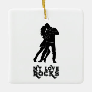 Adorno De Cerámica Mis piedras de amor - Pareja de baile