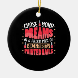 Adorno De Cerámica Mis sueños pintados con uñas