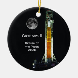 Adorno De Cerámica Misión Artemis II a la Luna