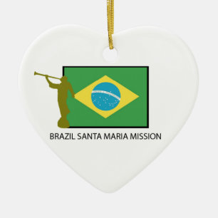 ADORNO DE CERÁMICA MISIÓN LDS DEL BRASIL SANTA MARÍA