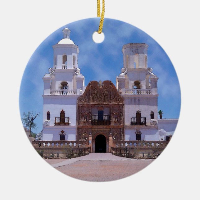 Adorno De Cerámica Misión San Xavier del Bac - Tucson, AZ (Frente)