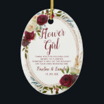 Adorno De Cerámica Mistletoe Manor Floral a la cita de la chica flor<br><div class="desc">Rosas Mistletoe Manor Watercolor Lush Diseñan con Florales Pintadas a Mano, Hojas de Berry Holly, Foliage de Pine Sprig y Brocas de Pintura de Color de Agua. Marsala colorida, rojo Merlot de vino, borgoña, crema de marfil y verde. Con Tipografía De Moda Rápida, Fonas De Guión De Cepillo Y Marco...</div>