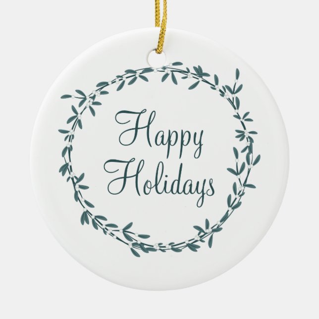 Adorno De Cerámica Mistletoe with Personalized Message (Frente)