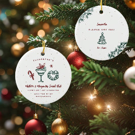 Adorno De Cerámica Mistletoe y Margaritas | Sé mi novia