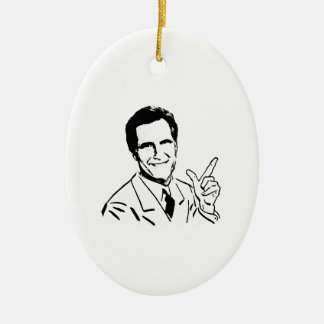 Adorno De Cerámica Mitt Romney que habla