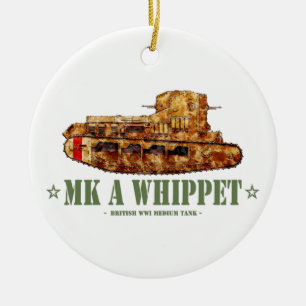 Adorno De Cerámica MK A Whippet World War One British Medium Tank WWI