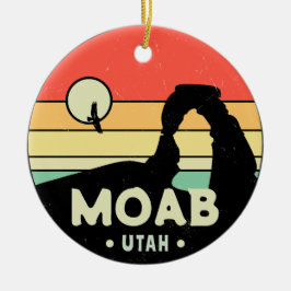 Adorno De Cerámica Moab Utah Vintage Desert Sunset Retro Souvenir 60