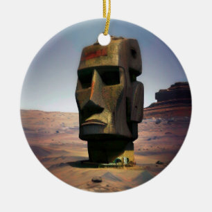 Adorno De Cerámica Moai of Mars Wombott Collector