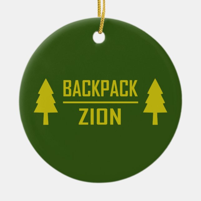 Adorno De Cerámica Mochila Zion (Frente)