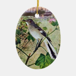 Adorno De Cerámica Mockingbird septentrional