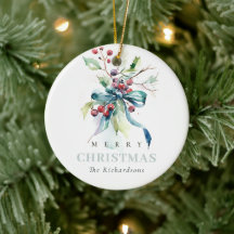 Moda acuarela Navidades Berries foto