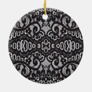Adorno De Cerámica Moda bohemia Art Deco floral encaje negro gótico