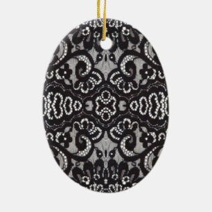 Adorno De Cerámica Moda bohemia Art Deco floral encaje negro gótico