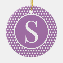 Adorno De Cerámica Moda Cute letra inicial Polka Punto