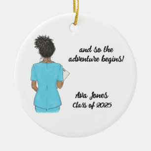 Adorno De Cerámica Moda personalizada Enfermera de graduación para mu