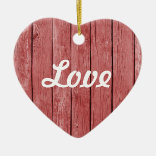 Adorno De Cerámica Moda Red Rustic Wood