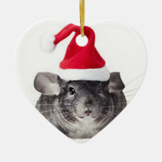 Adorno De Cerámica Modelo adorable de Santa de la chinchilla