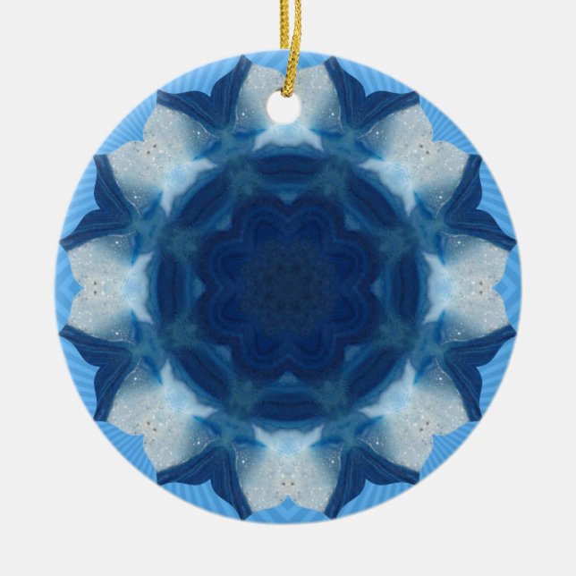 Adorno De Cerámica ¡"Modelo azul de la cola de la ballena"! (Frente)