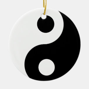 Adorno De Cerámica Modelo blanco y negro tradicional de Yin Yang