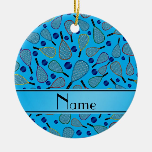 Adorno De Cerámica Modelo conocido personalizado del racquetball del (Frente)