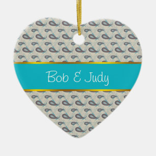 Adorno De Cerámica Modelo de Champán Paisley