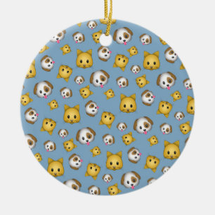 Adorno De Cerámica Modelo de la emoji de los gatos y de los perros