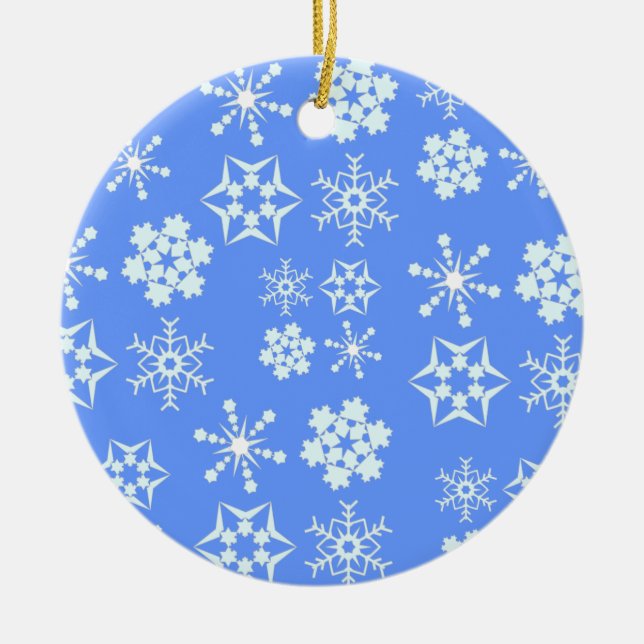 Adorno De Cerámica Modelo del copo de nieve (Frente)