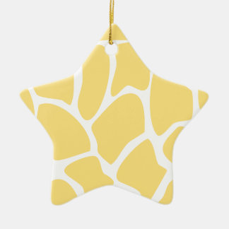 Adorno De Cerámica Modelo del estampado de girafa en amarillo